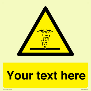 Custom warning geyser water jet